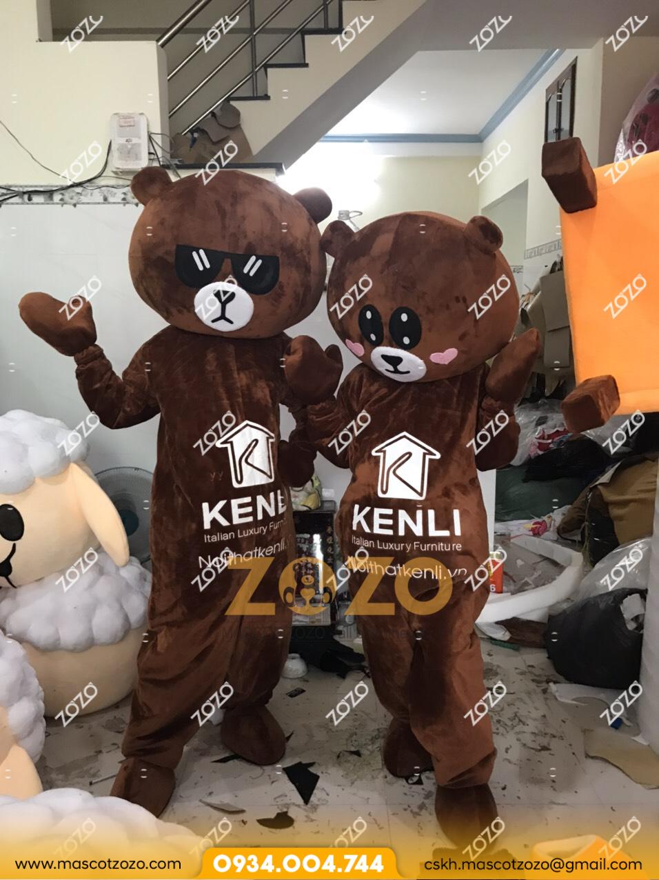 Mascot gấu nâu Kenli - Ảnh 2