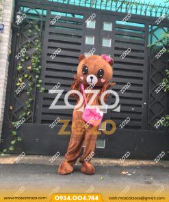 Mascot gấu nâu