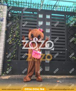 Alternative view of Mascot gấu nâu