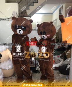 Mascot gấu nâu Kenli