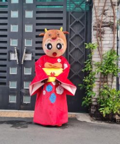 MASCOT CHÚ BÒ KIMONO