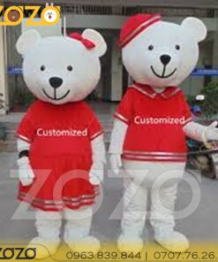 MASCOT GẤU LÔNG TRẮNG