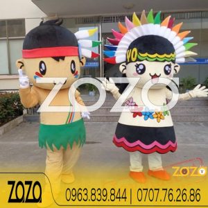 mascot mo hinh bieu dien couple 2143 6