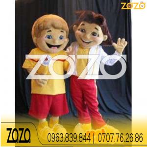 mascot mo hinh bieu dien couple 2143 7