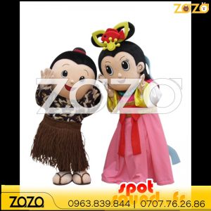 mascot mo hinh bieu dien couple 2143 8
