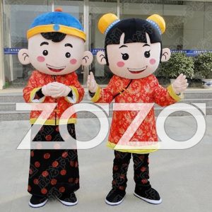mascot mo hinh bieu dien couple 2143
