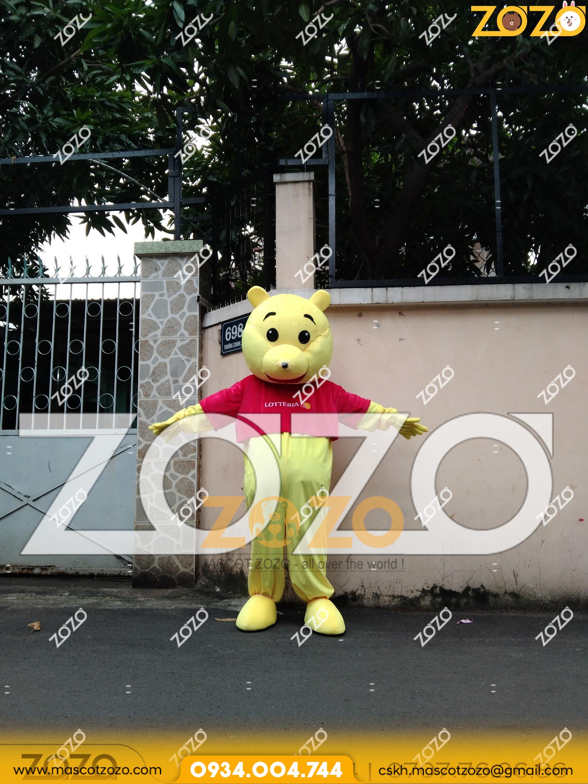 Mascot chú gấu pooh