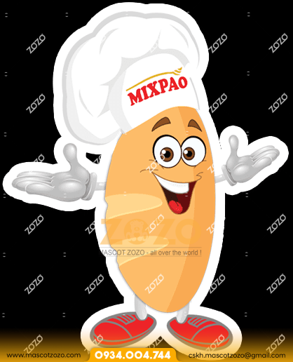 padaria mixpao mascote triguinho