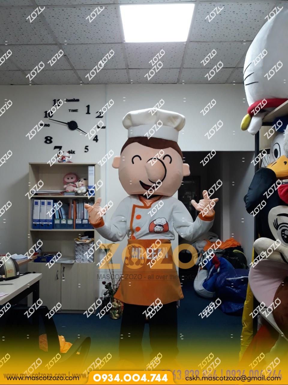 mascot đầu bếp mr lean