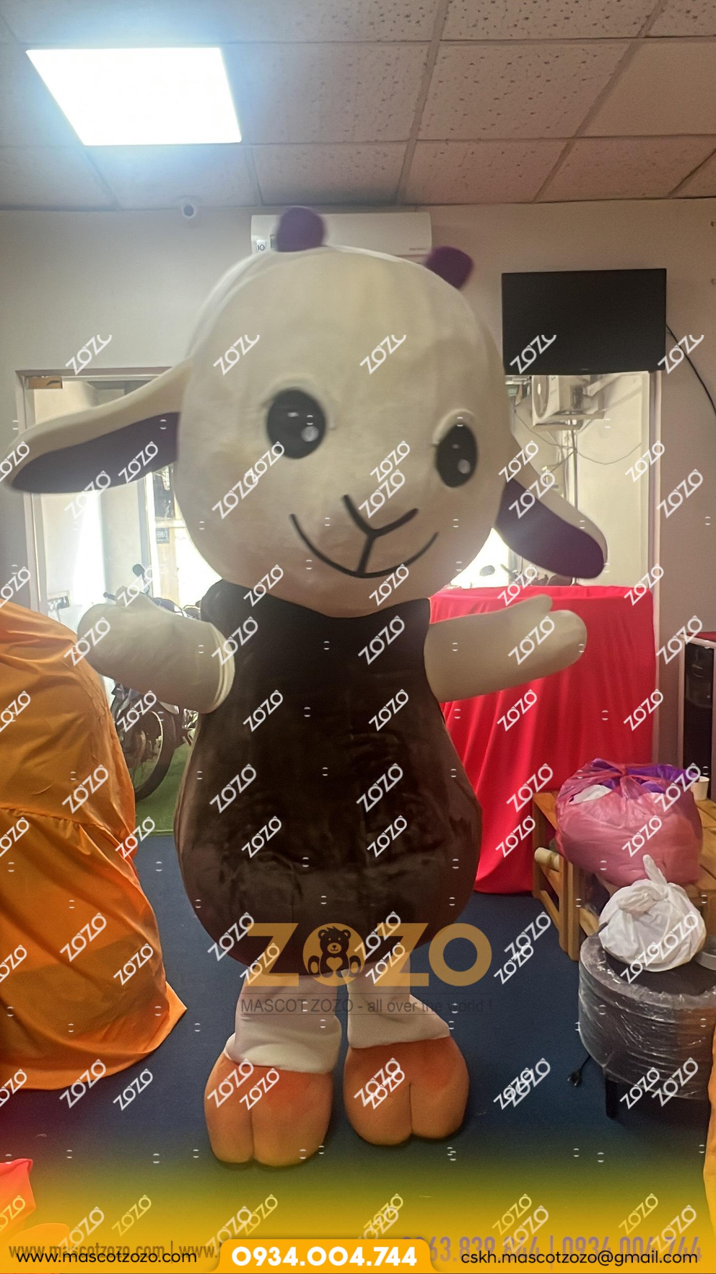 mascot cừu nâu