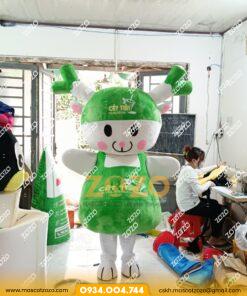 mascot đầu cọng hành lá