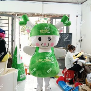 mascot đầu cọng hành lá