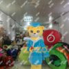 mascot gấu tốt nghiệp
