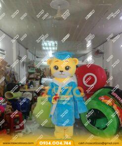mascot gấu tốt nghiệp