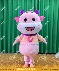 MASCOT TRÂU HỒNG DỄ THƯƠNG