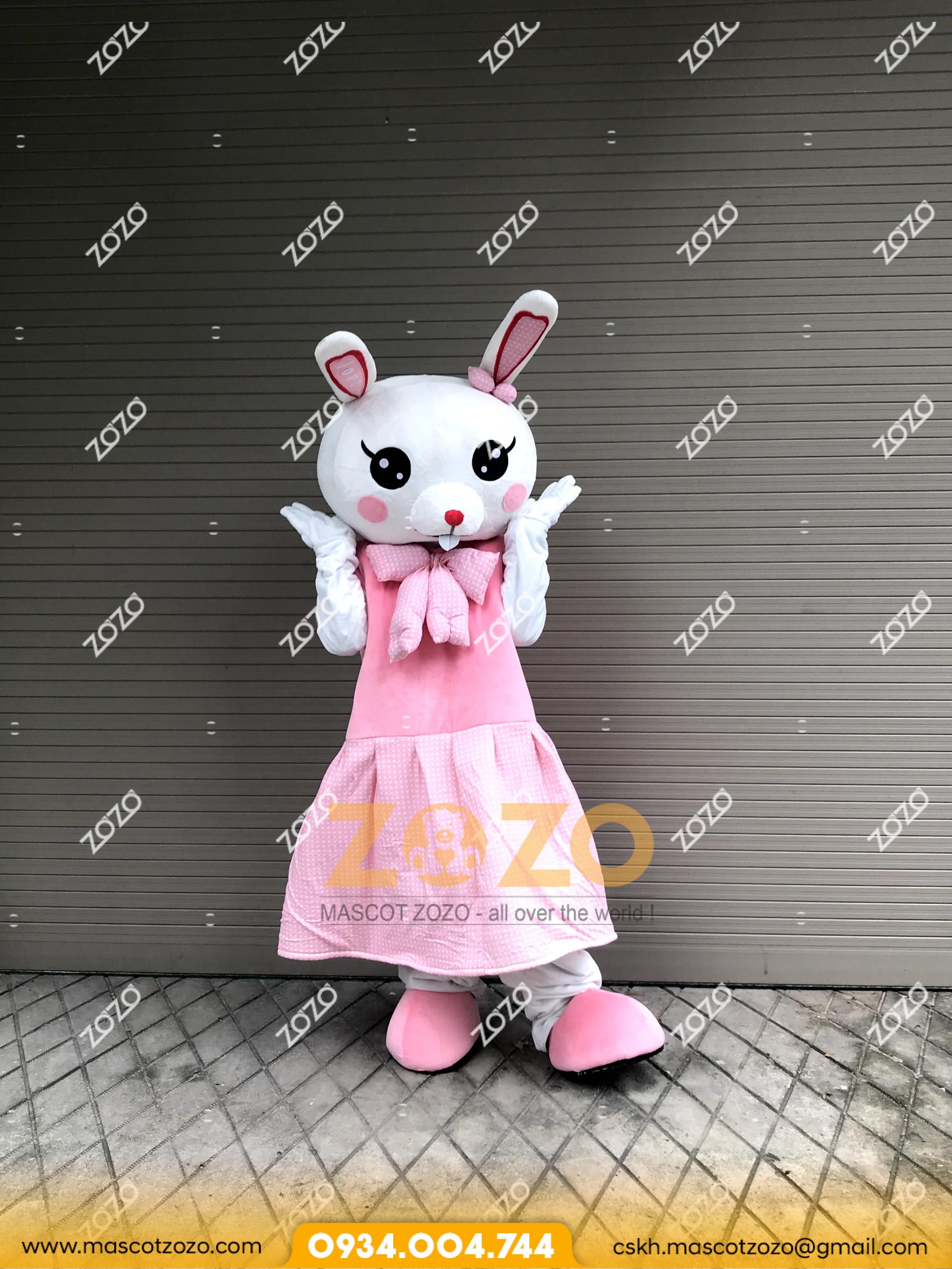 MASCOT THỎ CÔNG CHÚA DỄ THƯƠNG