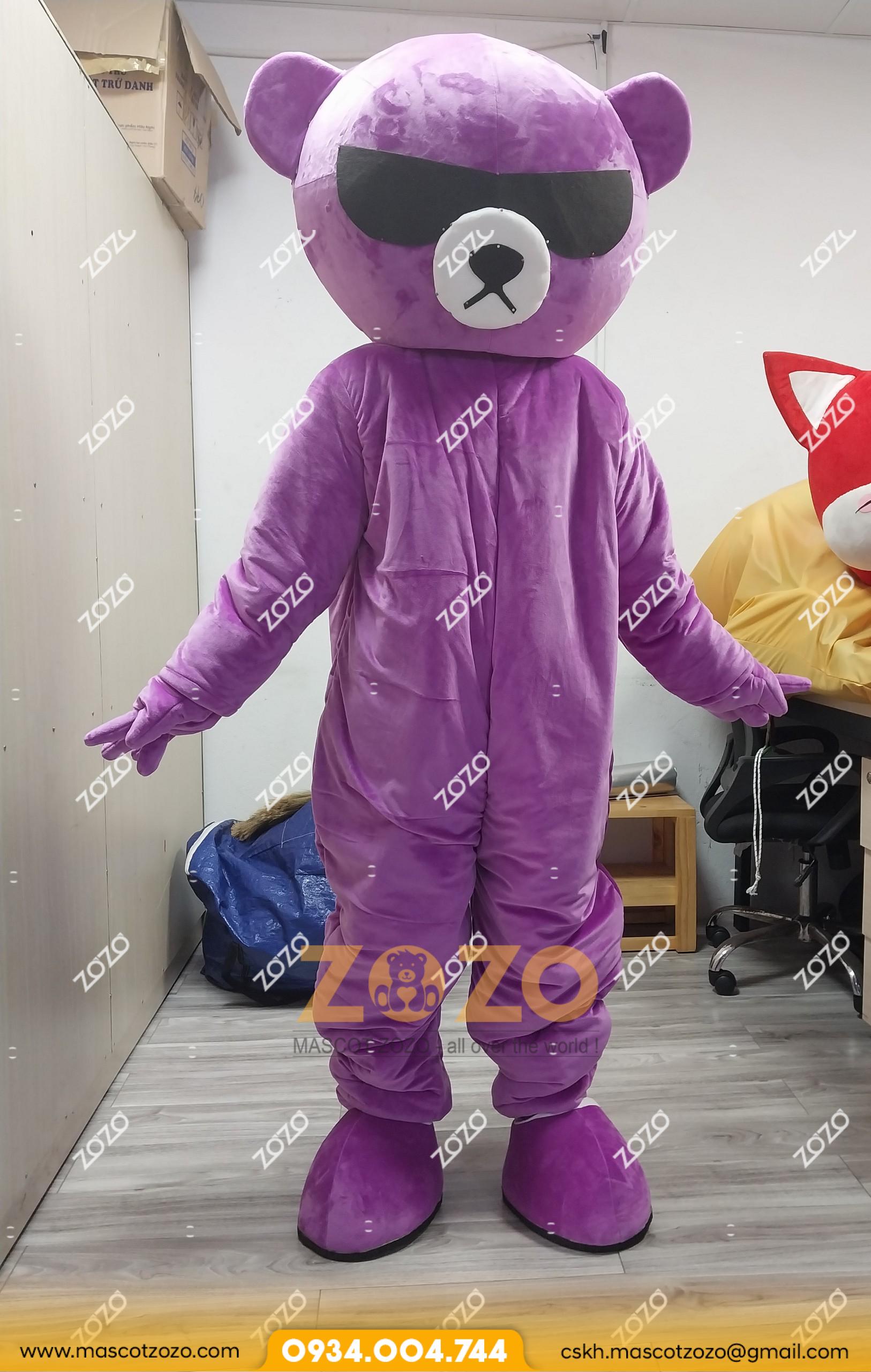LINH VẬT MASCOT GẤU TÍM