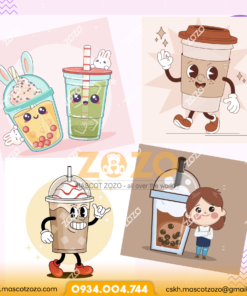 MẪU THIẾT KẾ RỐI HƠI VẪY TAY COFFEE, TRÀ SỮA