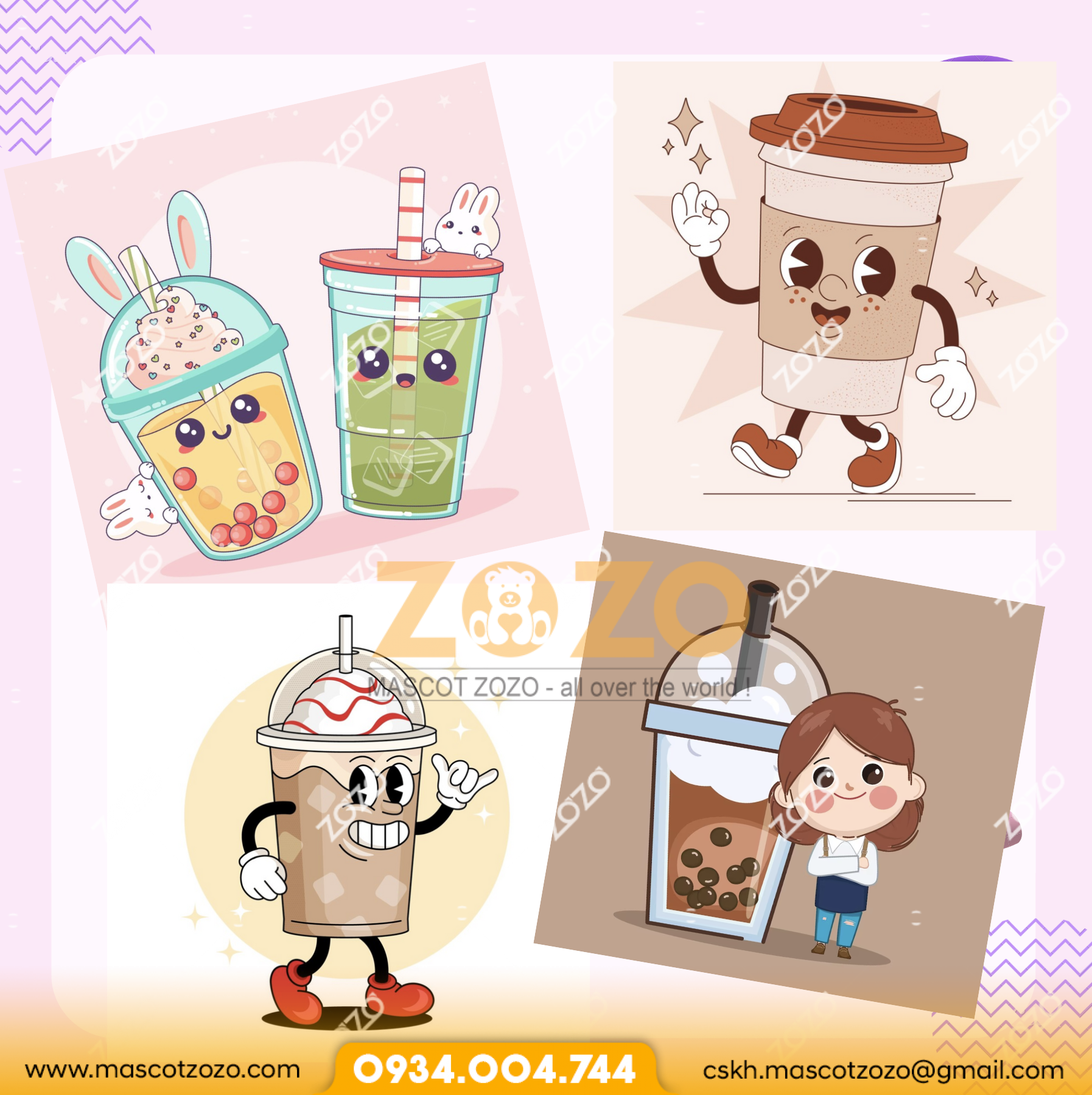 MẪU THIẾT KẾ RỐI HƠI VẪY TAY COFFEE, TRÀ SỮA