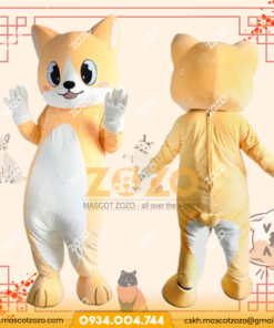 MASCOT LINH VẬT BÉ MÈO VÀNG DỄ THƯƠNG