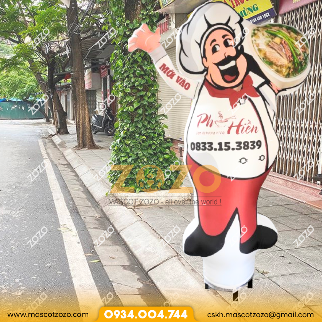 rối hơi đầu bếp phở daubepbeo