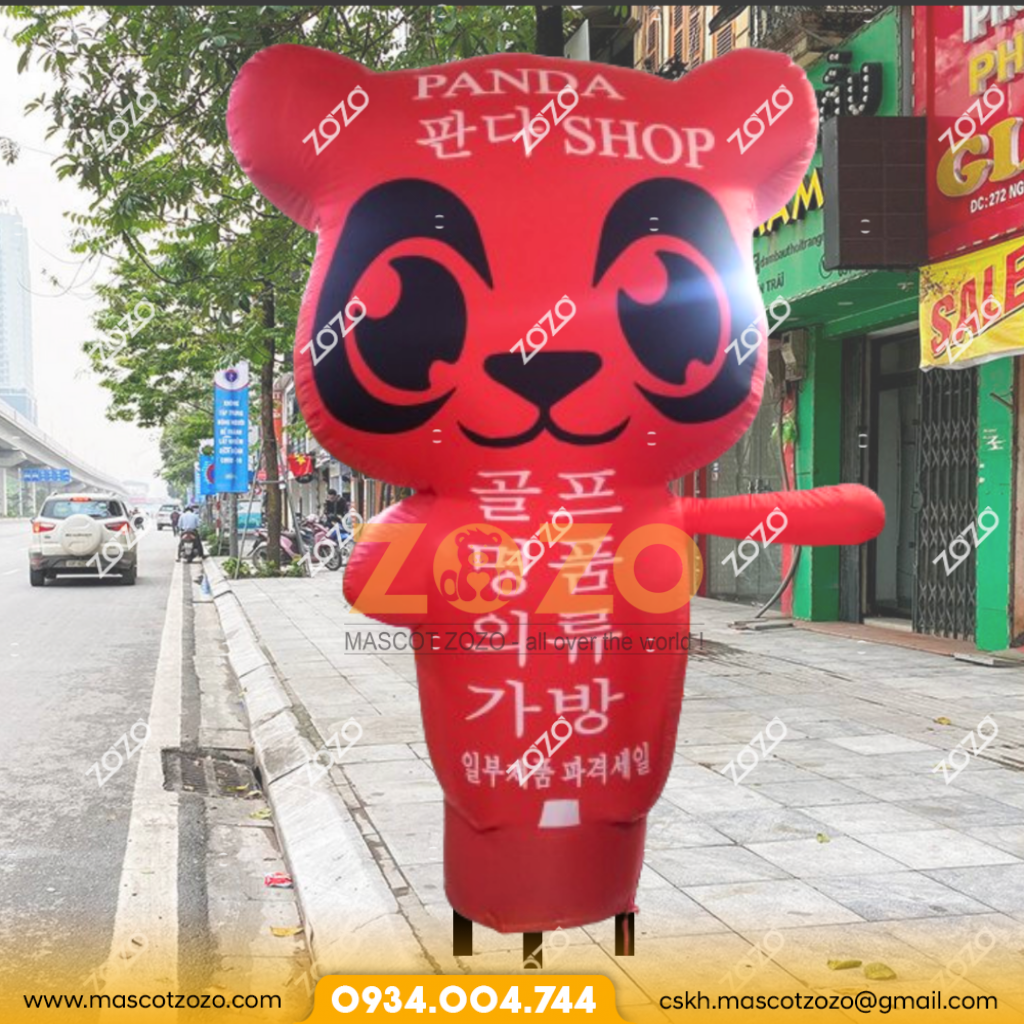 rối hơi gấu trúc đỏ