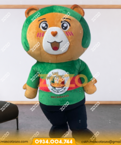 Alternative view of MASCOT HƠI LINH VẬT BÉ GẤU PIZZA VUI NHỘN