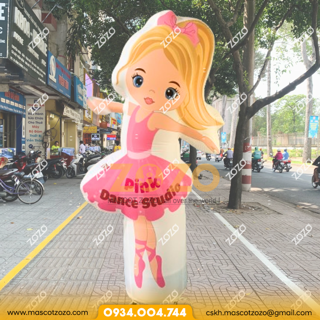 rối ballet Rối hơi vẫy tay cô bé múa ballet
