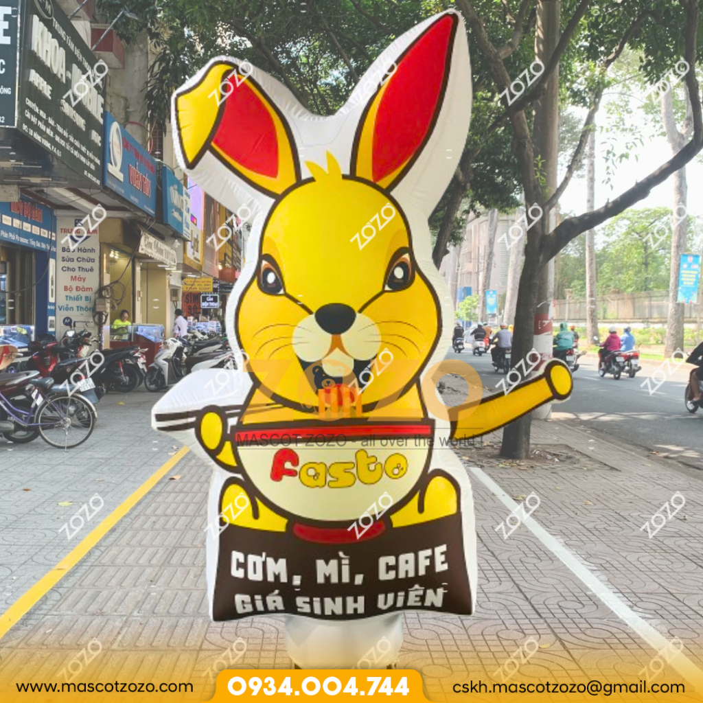 Rối hơi vẫy tay thỏ vàng Fasto