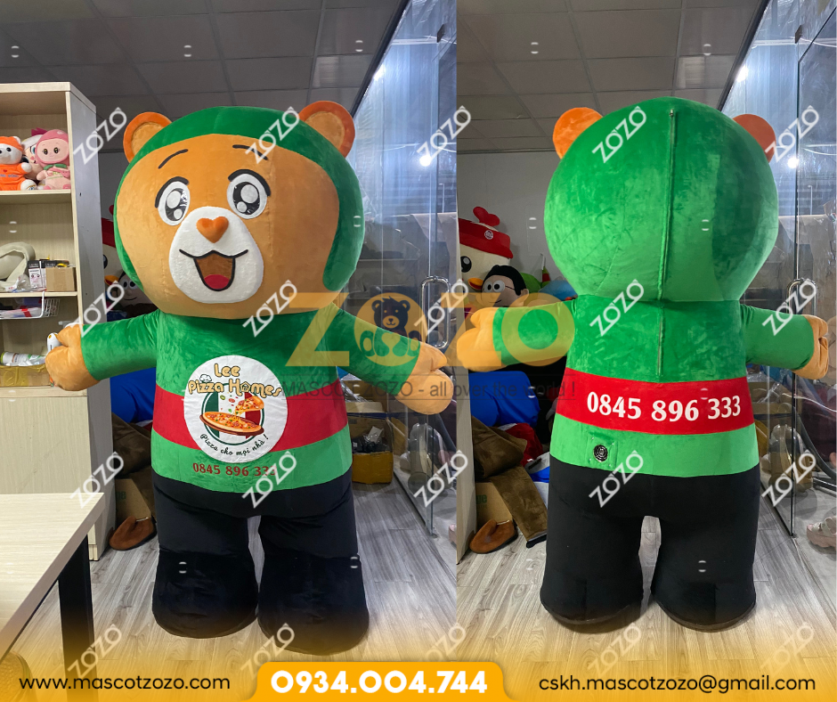 MASCOT HƠI GẤU PIZZA - Ảnh 2