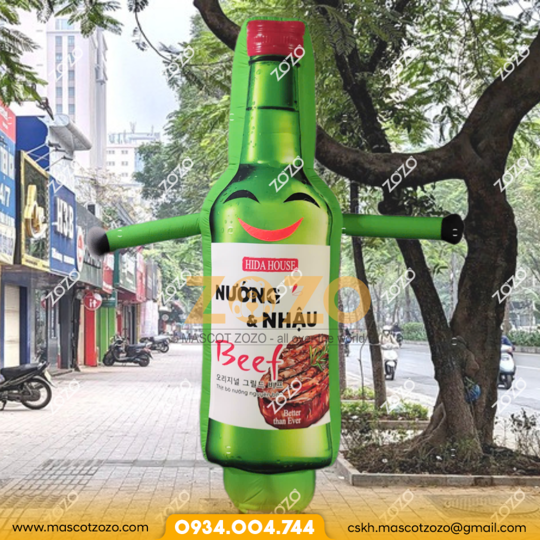 rối chai rượu mascotzozo 1