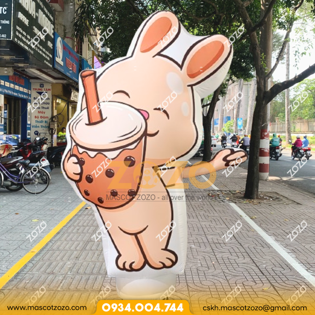 rối thỏ trà sữa tho tra sua