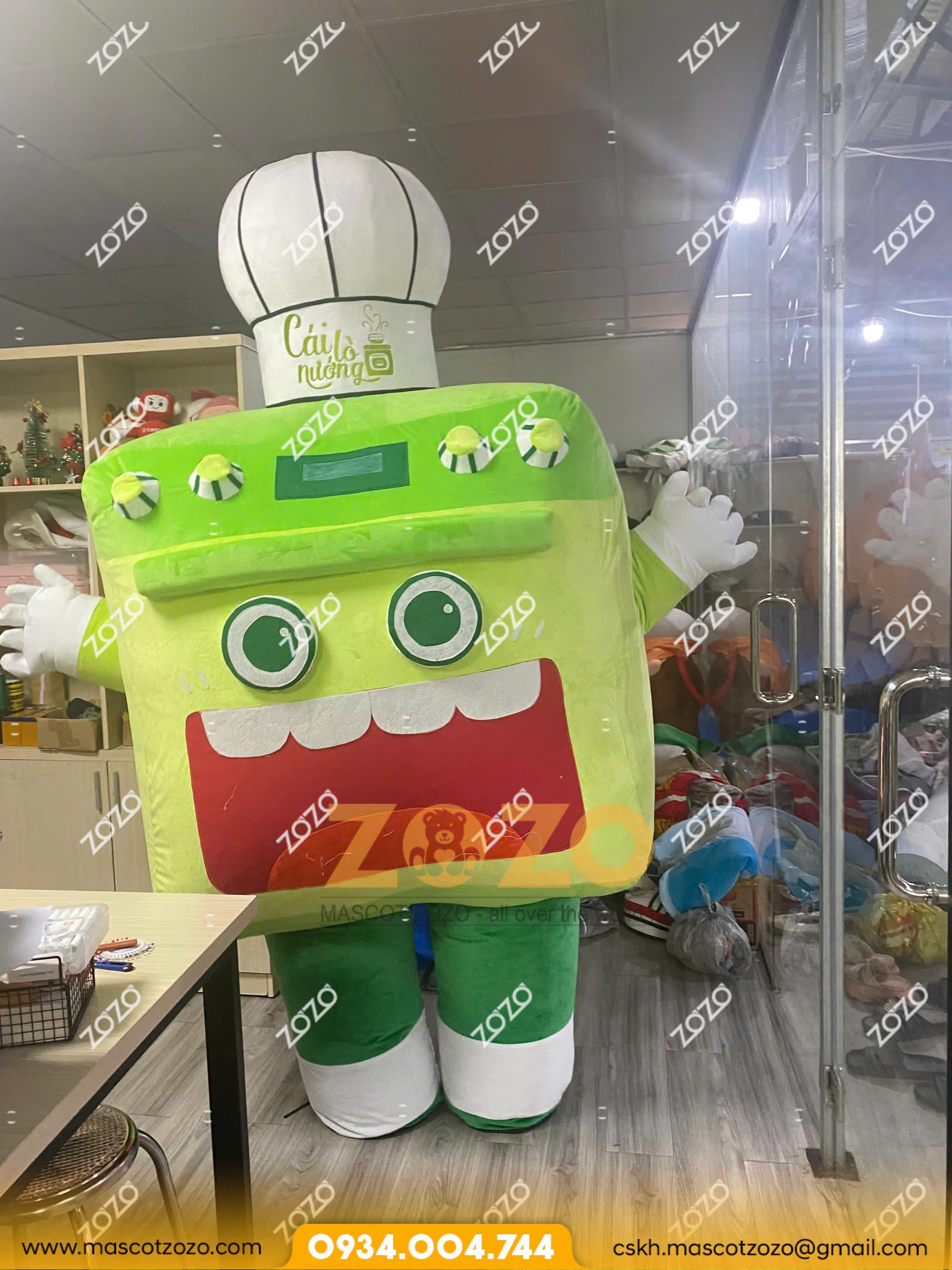 MASCOT HƠI CÁI LÒ NƯỚNG