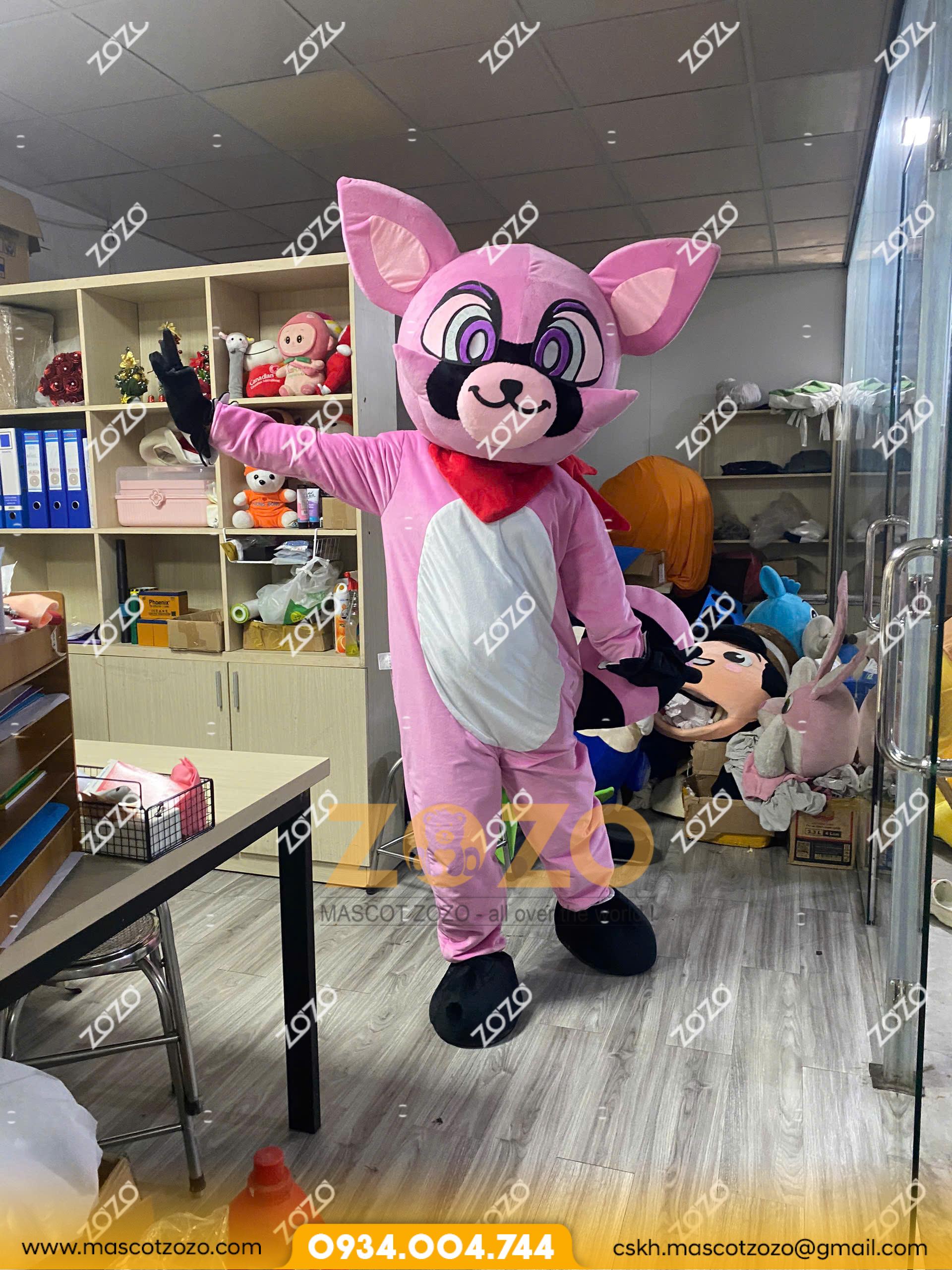 MASCOT GẤU MÈO HỒNG HỒNG - Ảnh 2