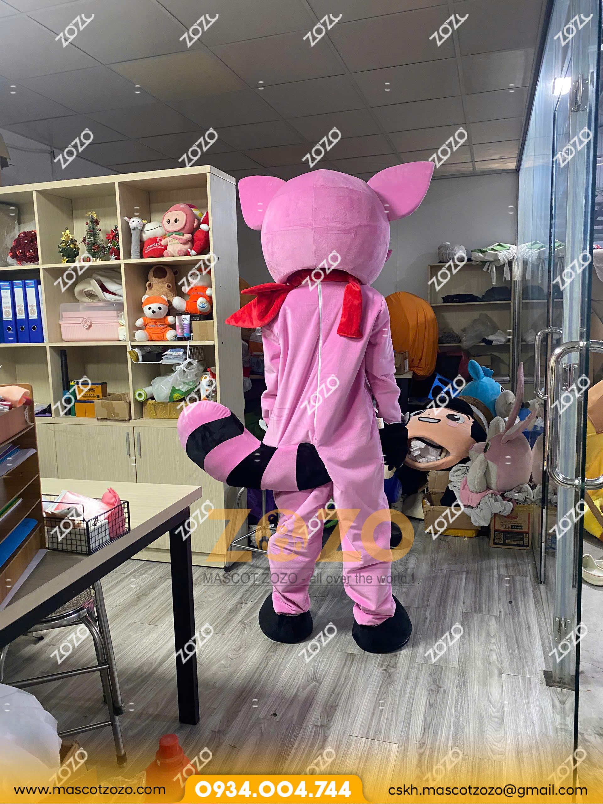 MASCOT GẤU MÈO HỒNG HỒNG - Ảnh 3