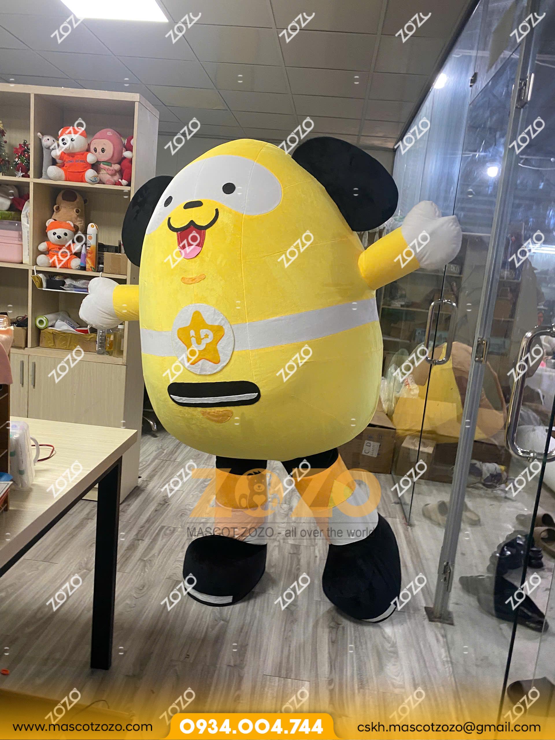 mascot hơi chó vàng 1 cv1