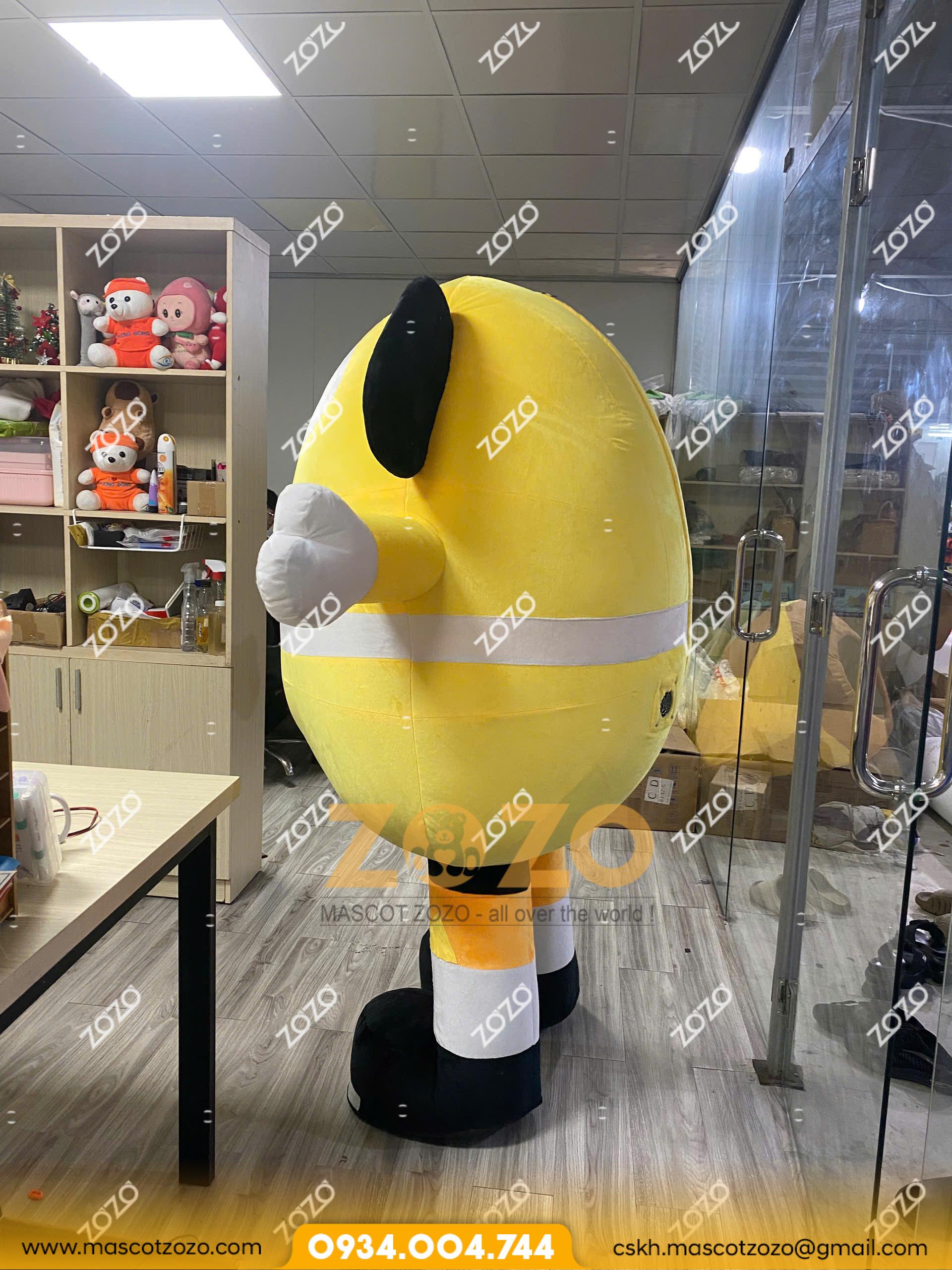 mascot hơi chó vàng 2 cv2