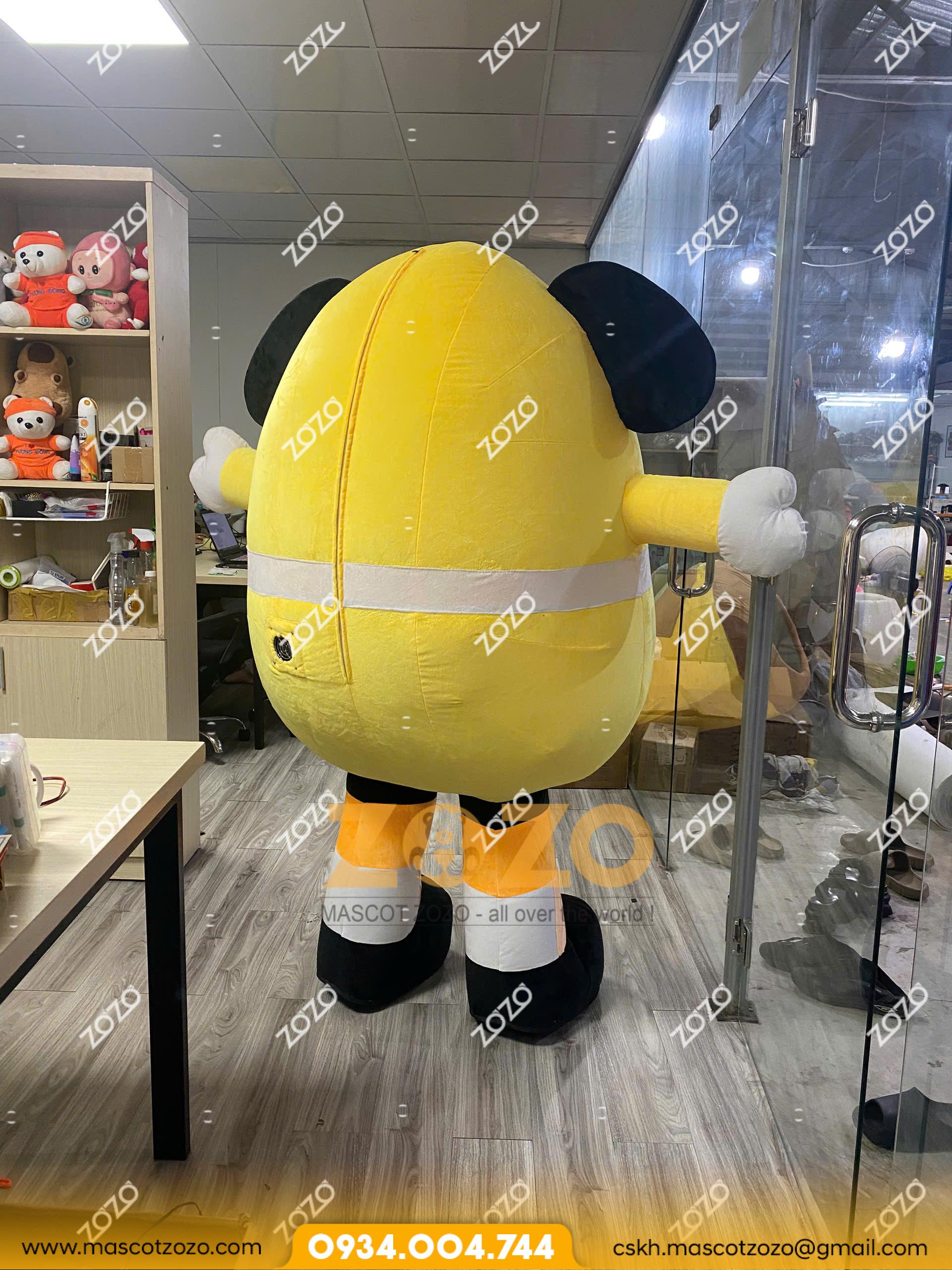 mascot hơi chó vàng 3 cv3