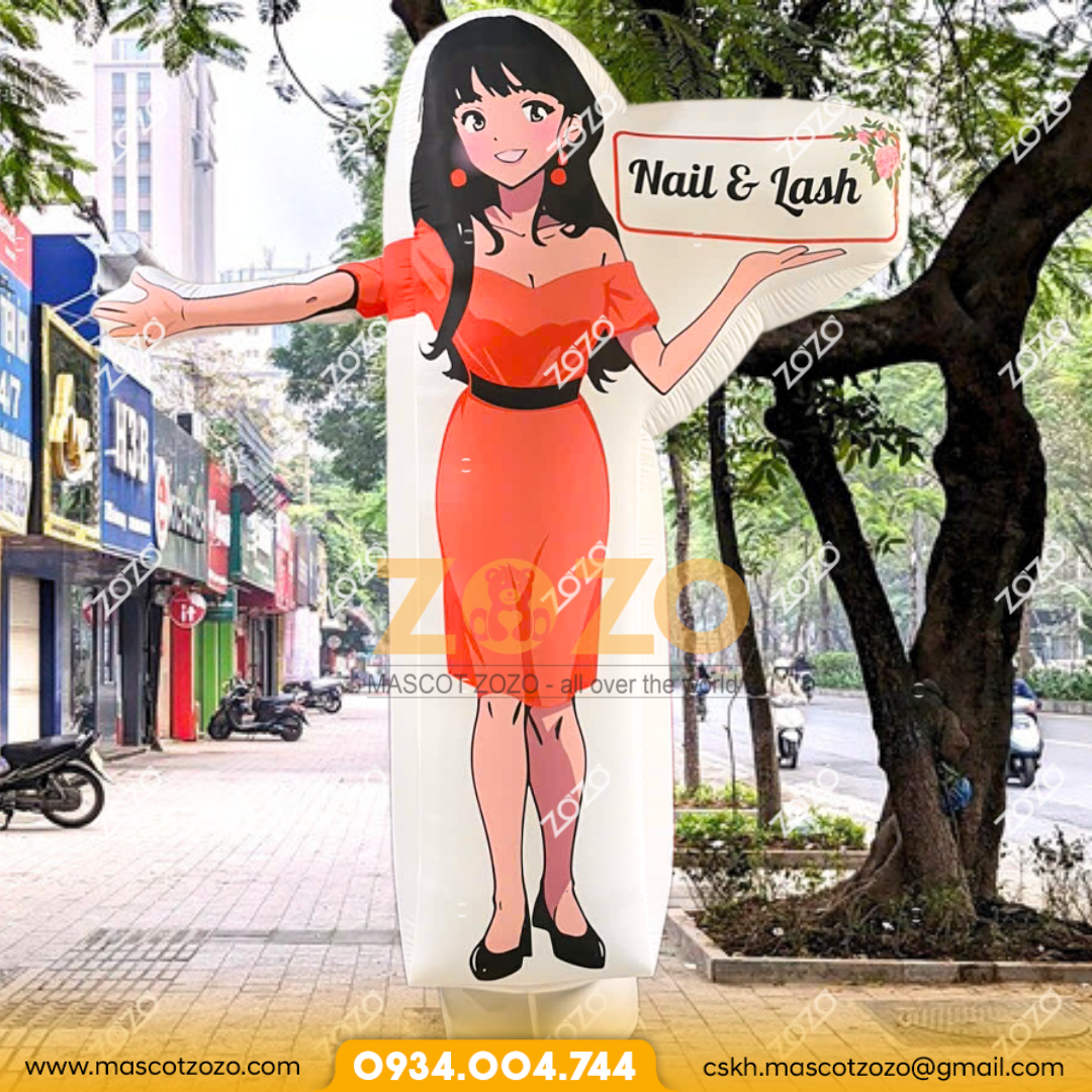 rối cô gái nail mascotzozo 1 2