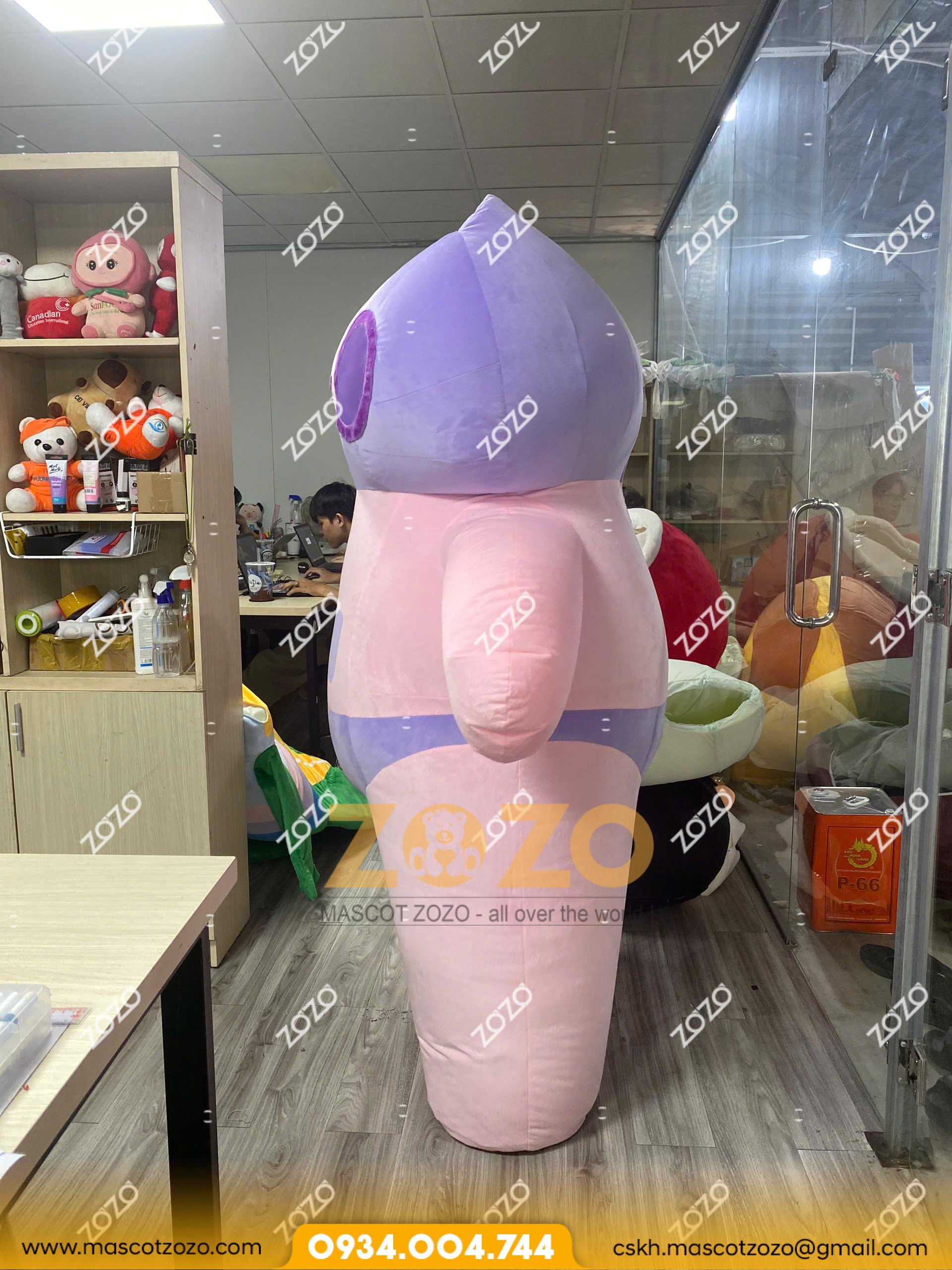 MASCOT HƠI ROBOT HỒNG TÍM - Ảnh 3