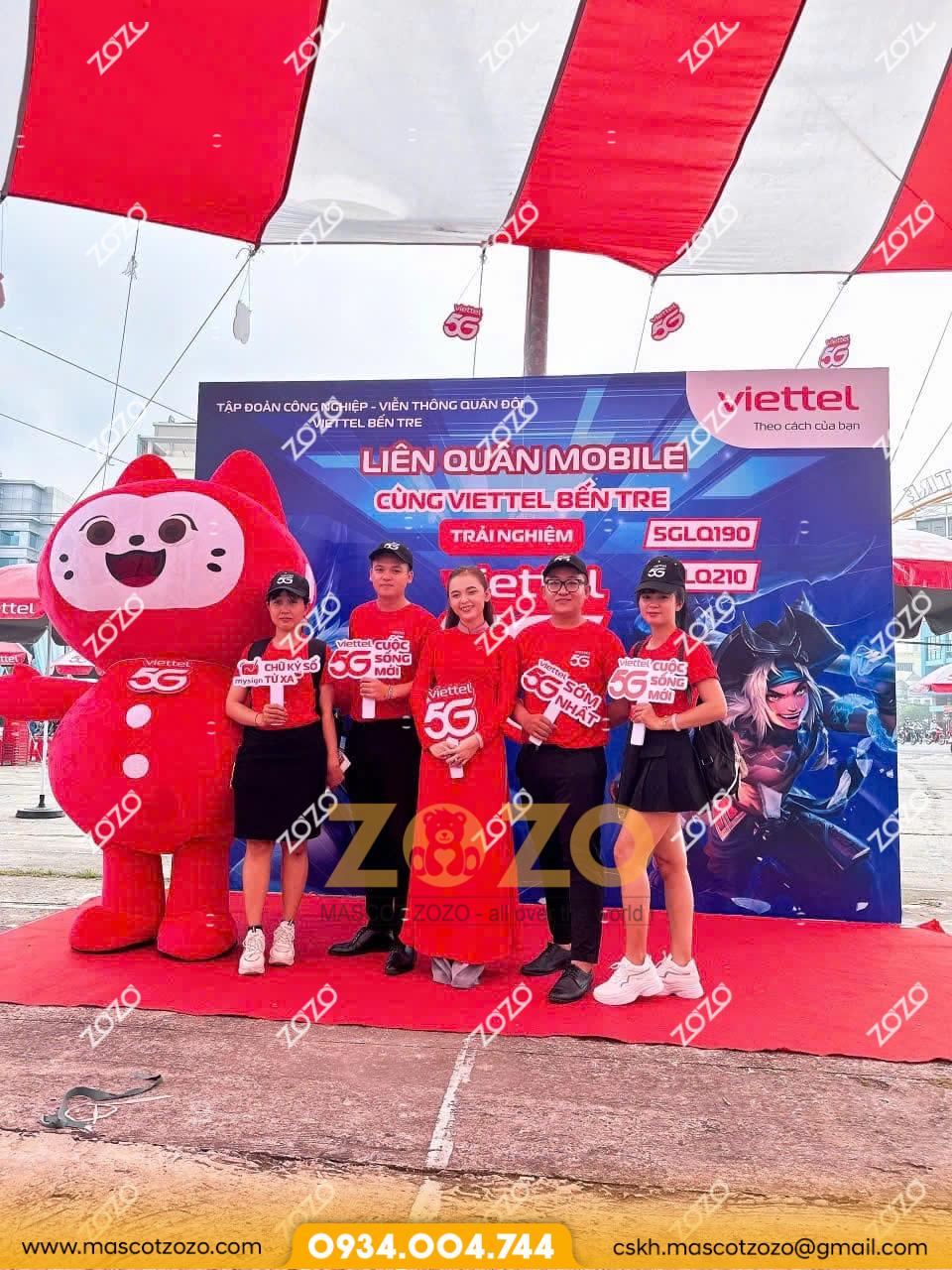 mascot hơi mèo đỏ 4 6