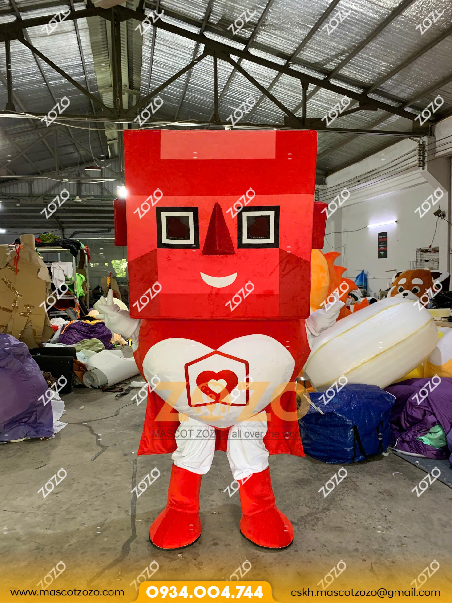 mascot robot trái tim 1 TT