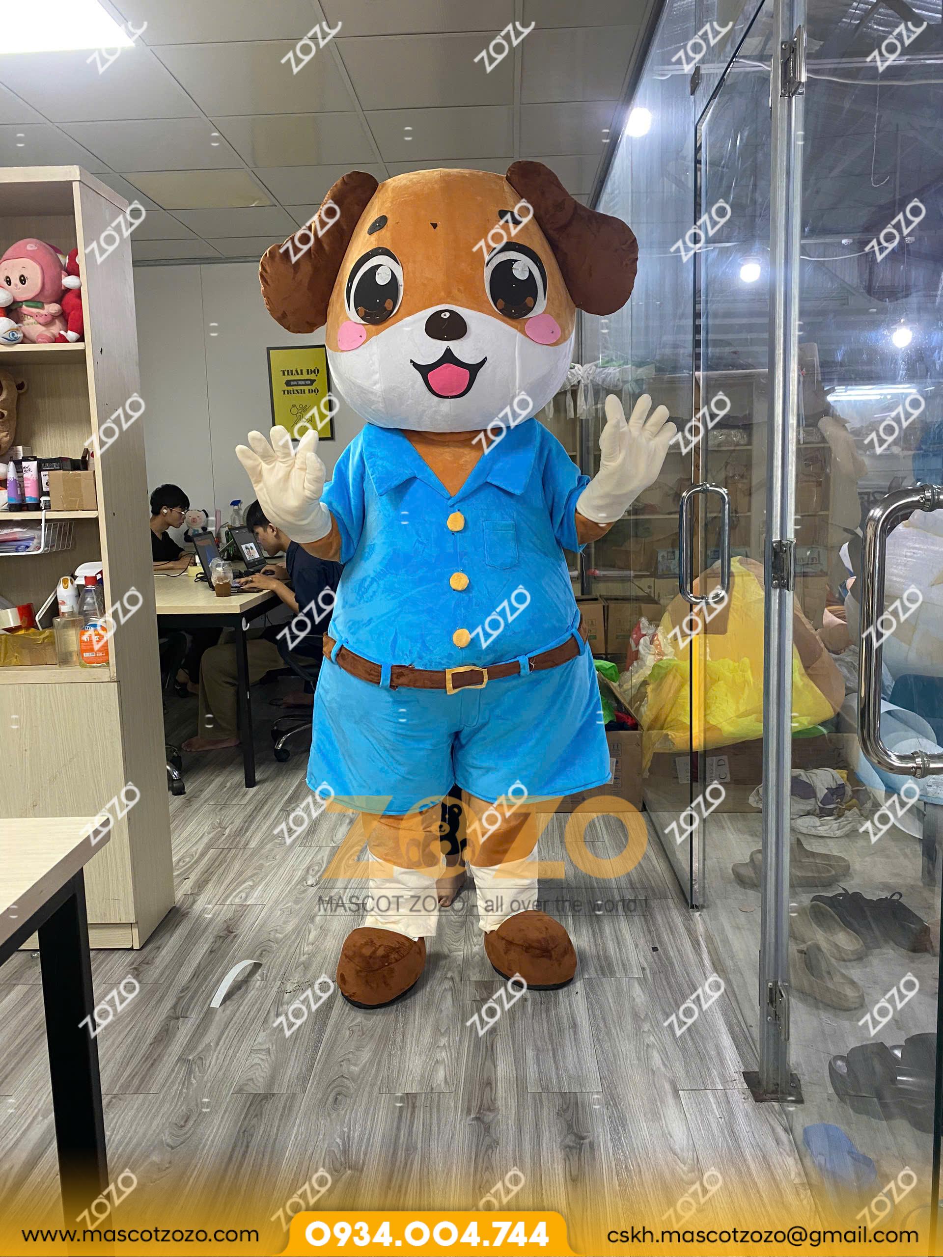 mascot bé cún chopika