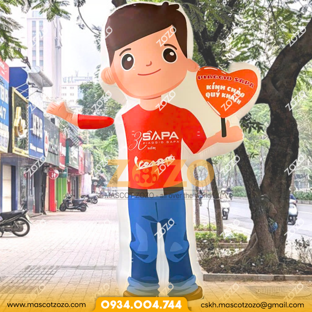 rối cậu bé vespa mascotzozo 1