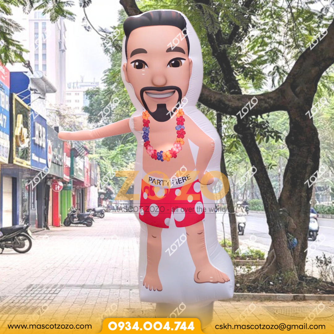 rối hơi party here mascotzozo