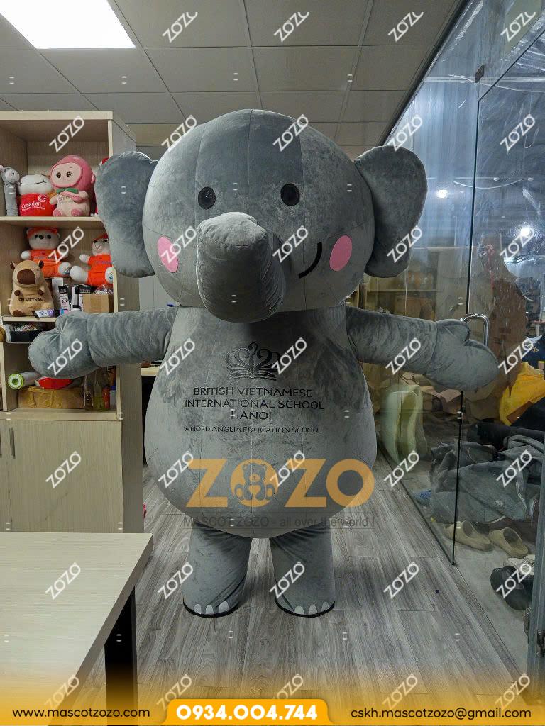 MASCOT HƠI VOI XÁM - Ảnh 2