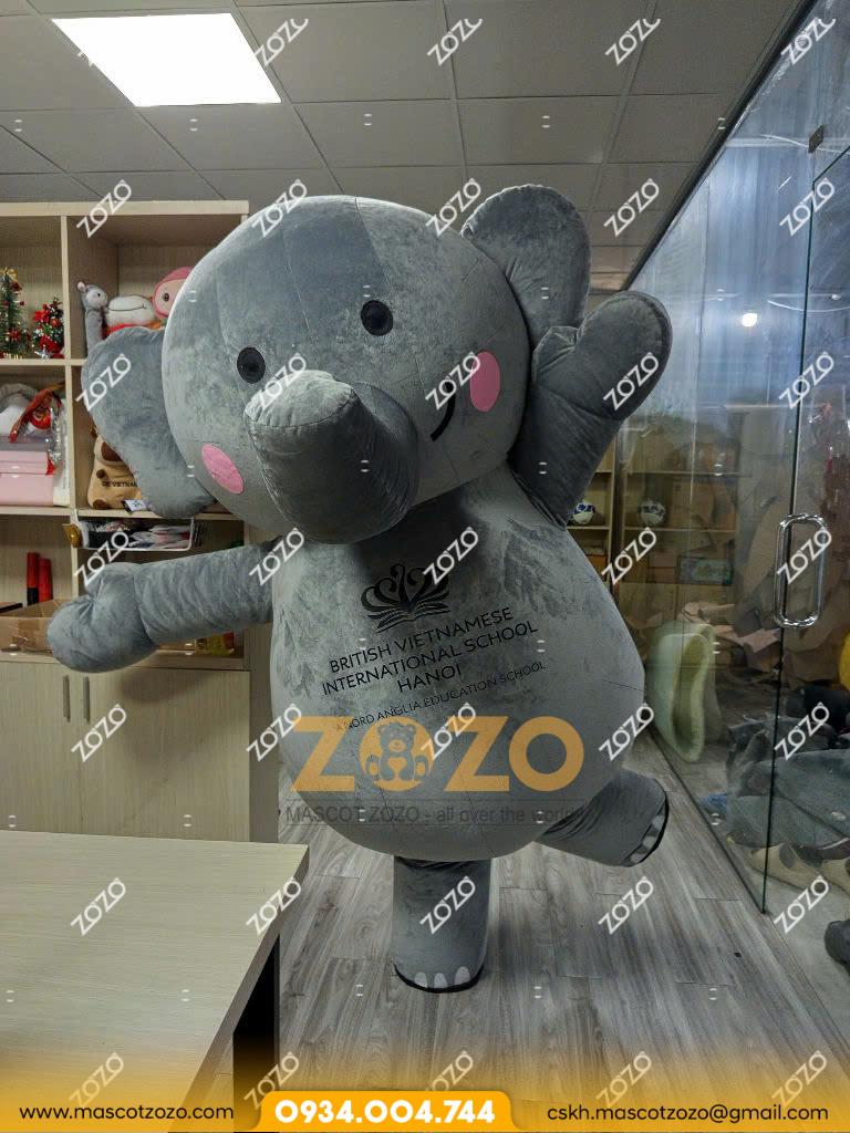 MASCOT HƠI VOI XÁM