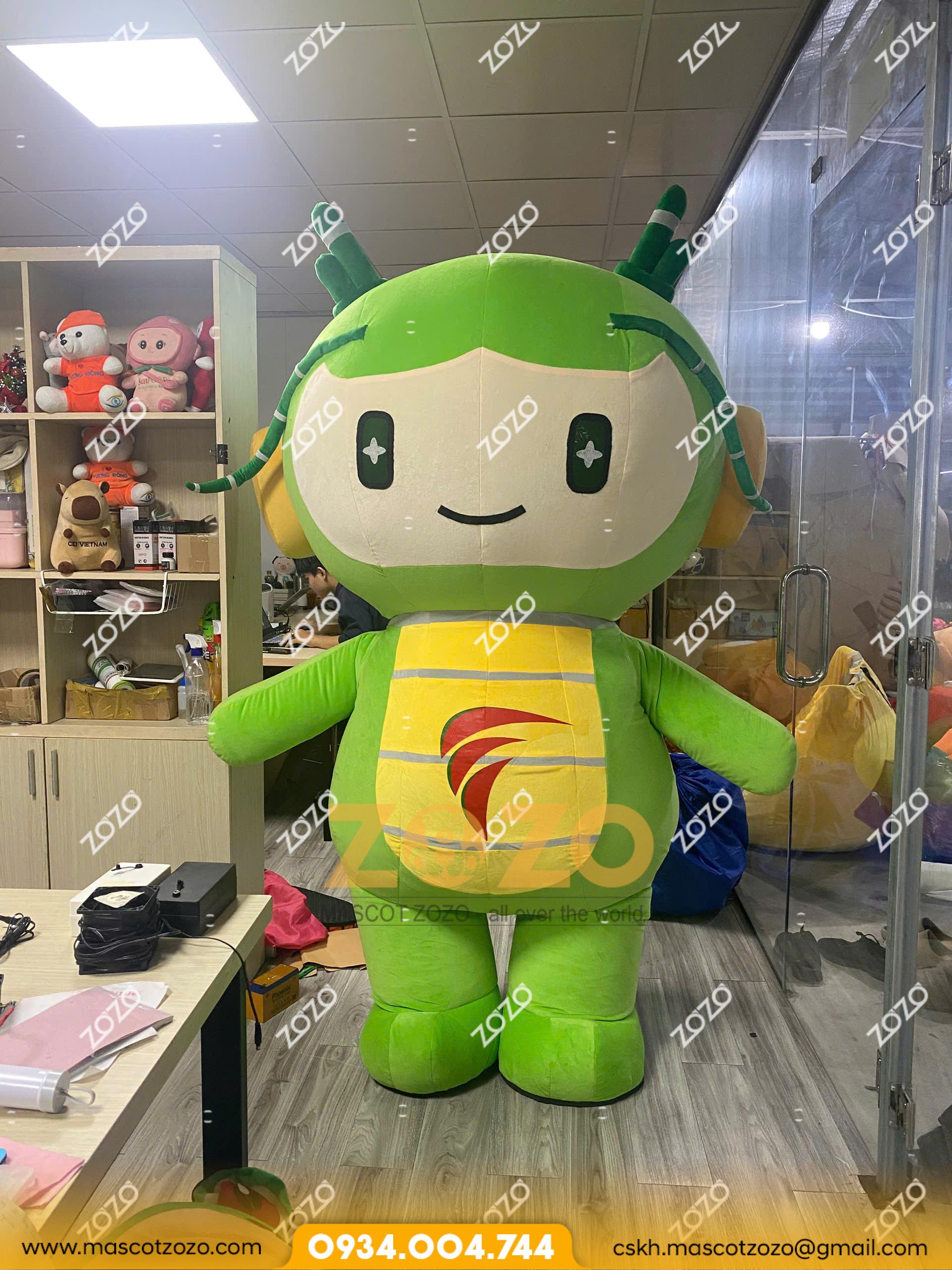 MASCOT HƠI RỒNG XANH TEBBI