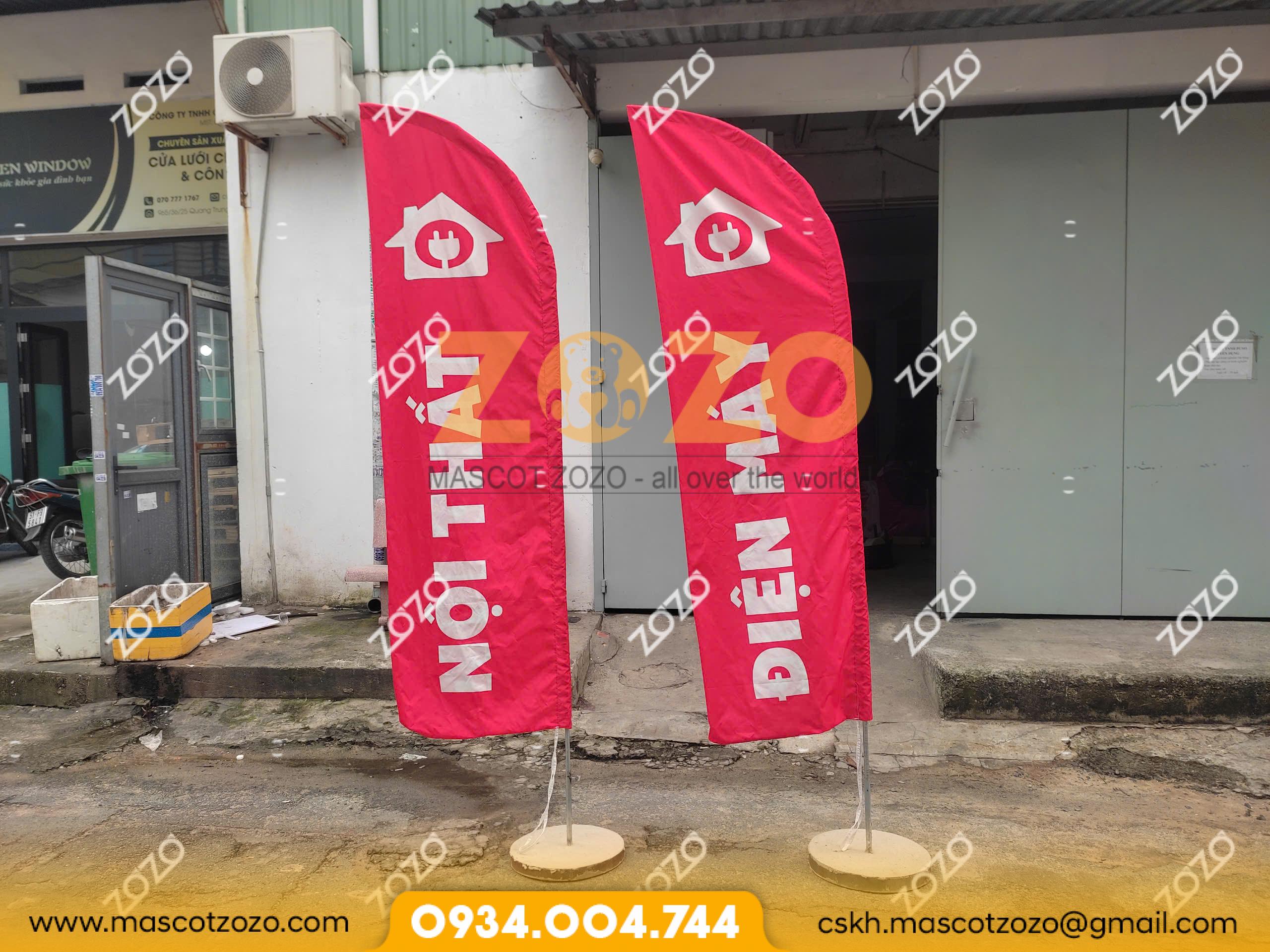 CỜ PHƯỚN CÁNH BƯỜM CỬA HÀNG ĐIỆN MÁY NỘI THẤT