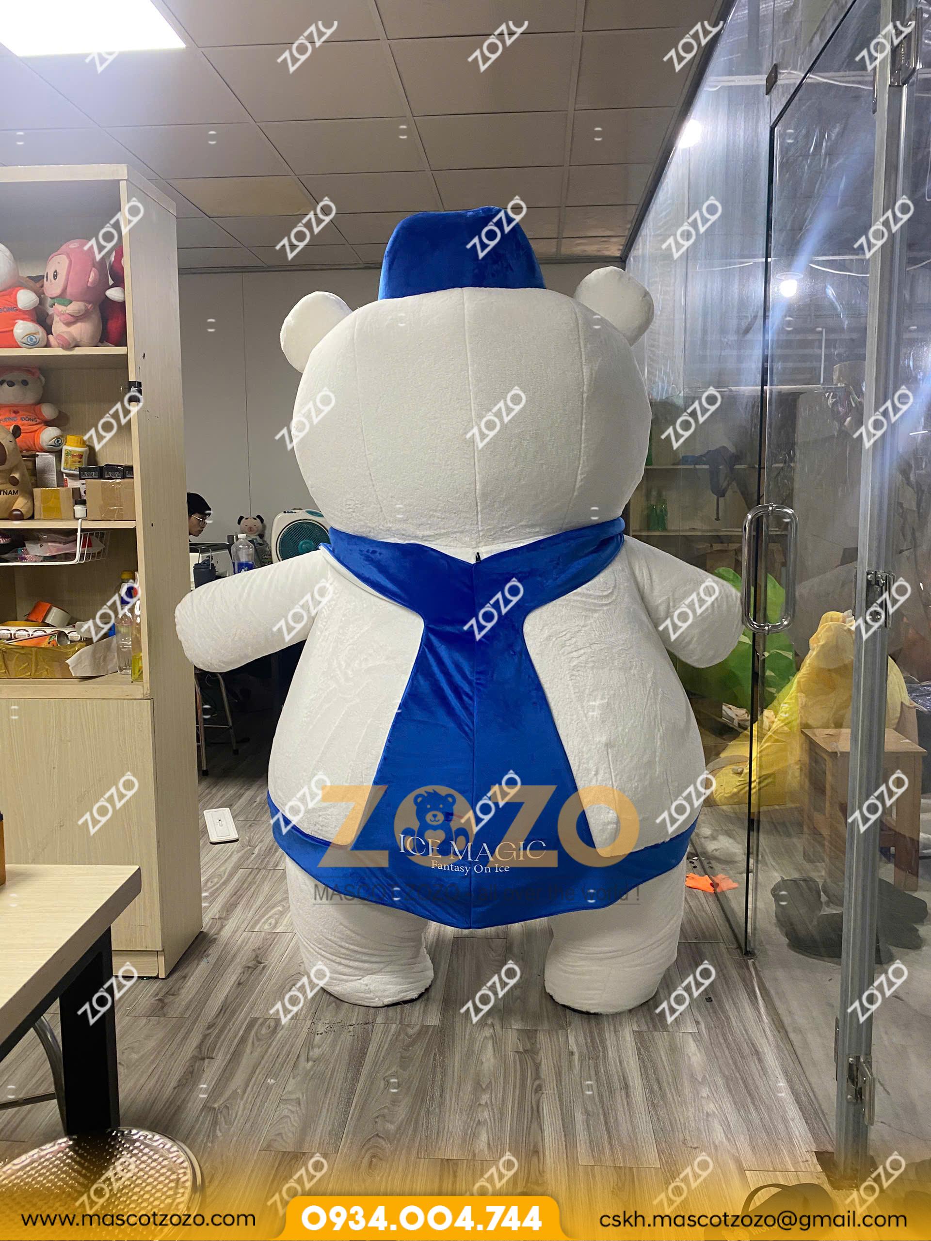 MASCOT HƠI GẤU TRẮNG - Ảnh 3